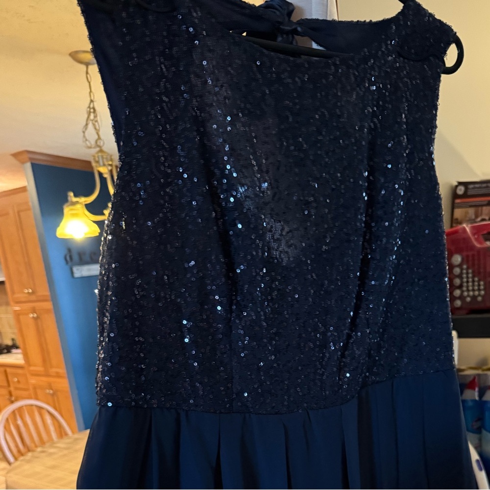 Deb Midnight Blue Sequin Gown